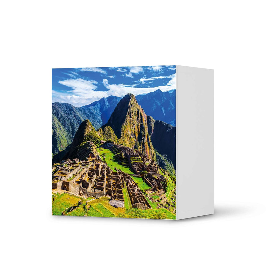 Klebefolie für Möbel Machu Picchu - IKEA Besta Regal 1 Türe  - weiss