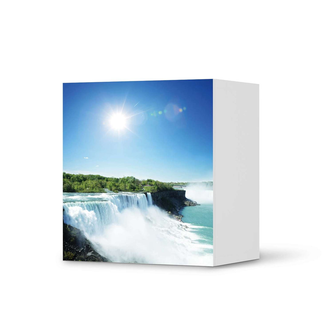 Klebefolie für Möbel Niagara Falls - IKEA Besta Regal 1 Türe  - weiss