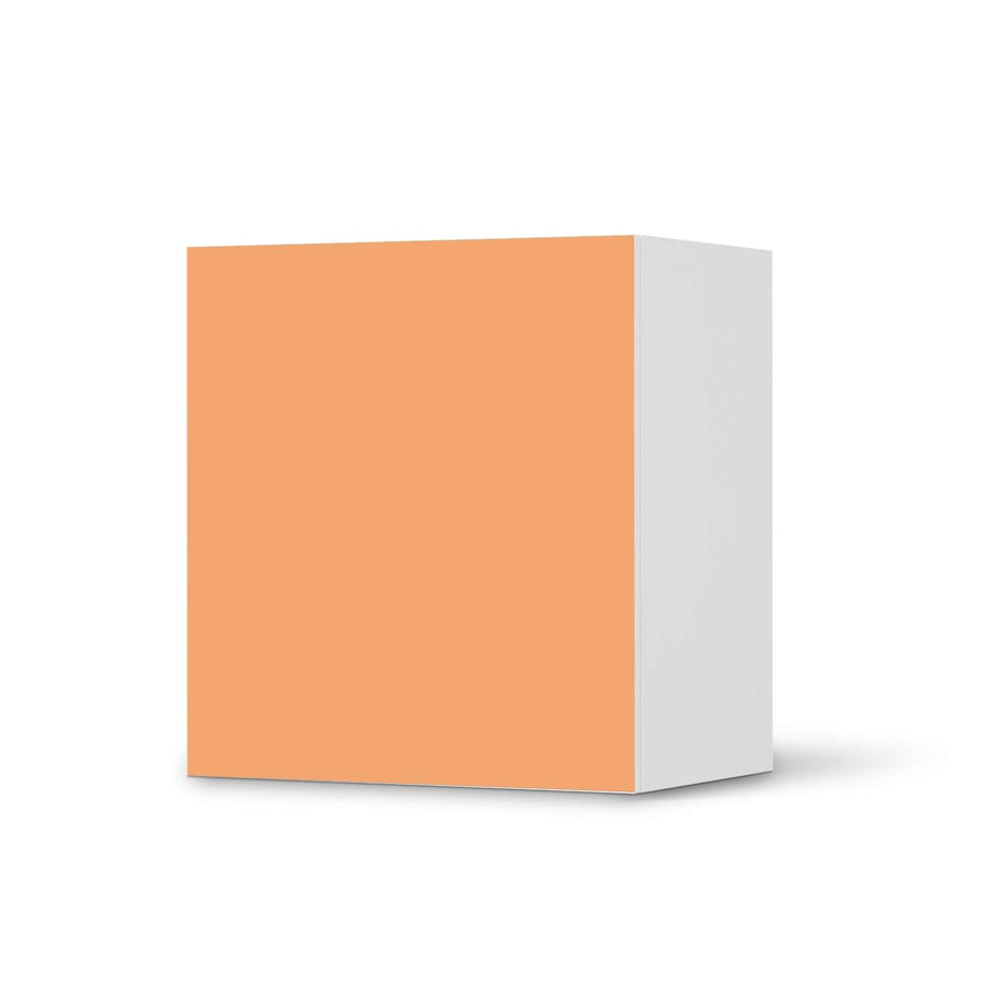 Klebefolie für Möbel Orange Light - IKEA Besta Regal 1 Türe  - weiss