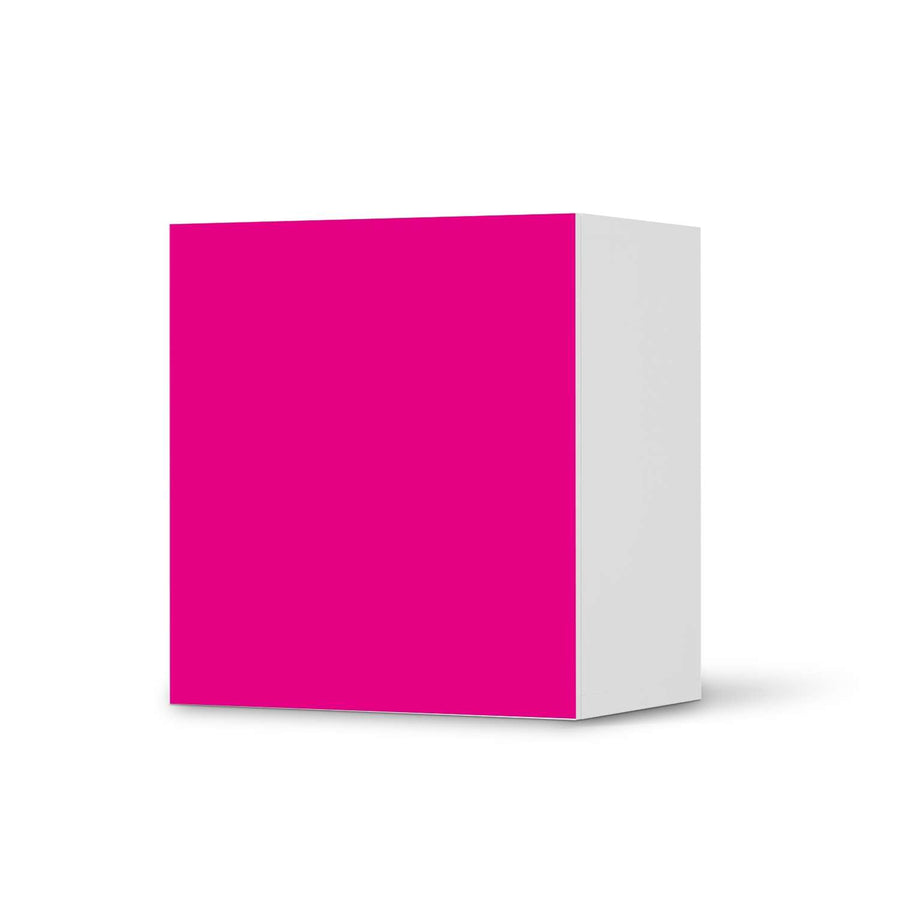 Klebefolie für Möbel Pink Dark - IKEA Besta Regal 1 Türe  - weiss
