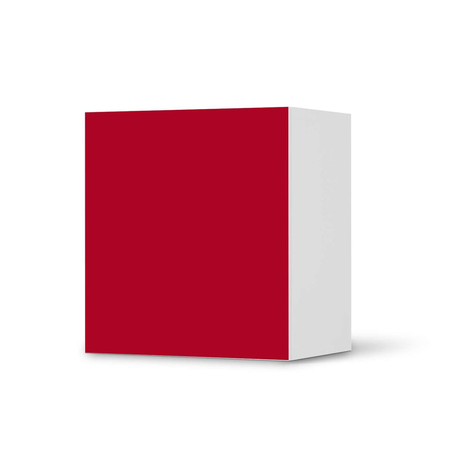 Klebefolie für Möbel Rot Dark - IKEA Besta Regal 1 Türe  - weiss