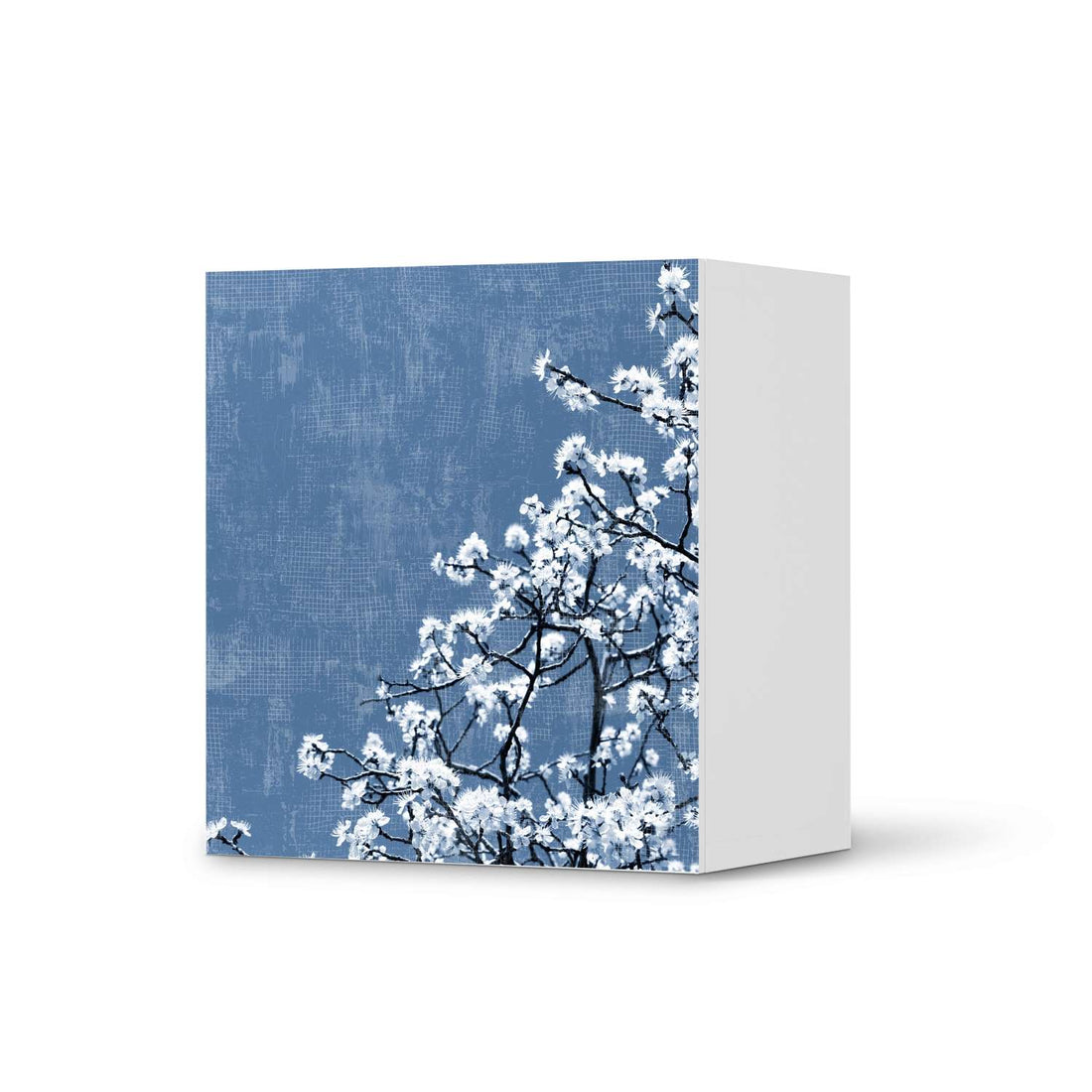 Klebefolie für Möbel Spring Tree - IKEA Besta Regal 1 Türe  - weiss