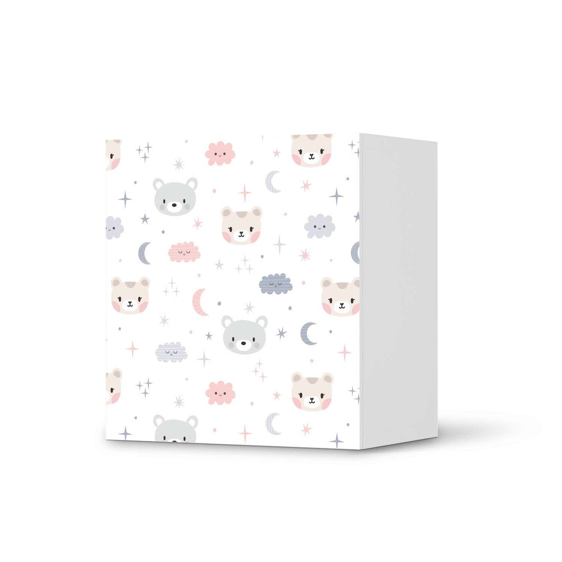 Klebefolie für Möbel Sweet Dreams - IKEA Besta Regal 1 Türe  - weiss