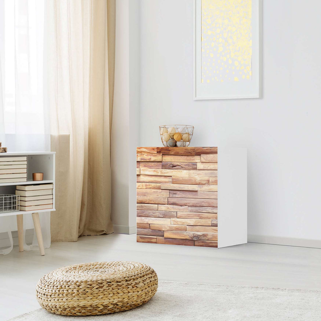 Klebefolie für Möbel Artwood - IKEA Besta Regal 1 Türe - Wohnzimmer