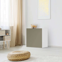 Klebefolie für Möbel Braungrau Light - IKEA Besta Regal 1 Türe - Wohnzimmer