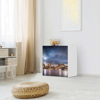Klebefolie für Möbel Brooklyn Bridge - IKEA Besta Regal 1 Türe - Wohnzimmer