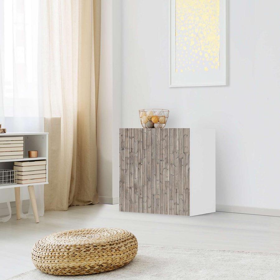 Klebefolie für Möbel Dark washed - IKEA Besta Regal 1 Türe - Wohnzimmer