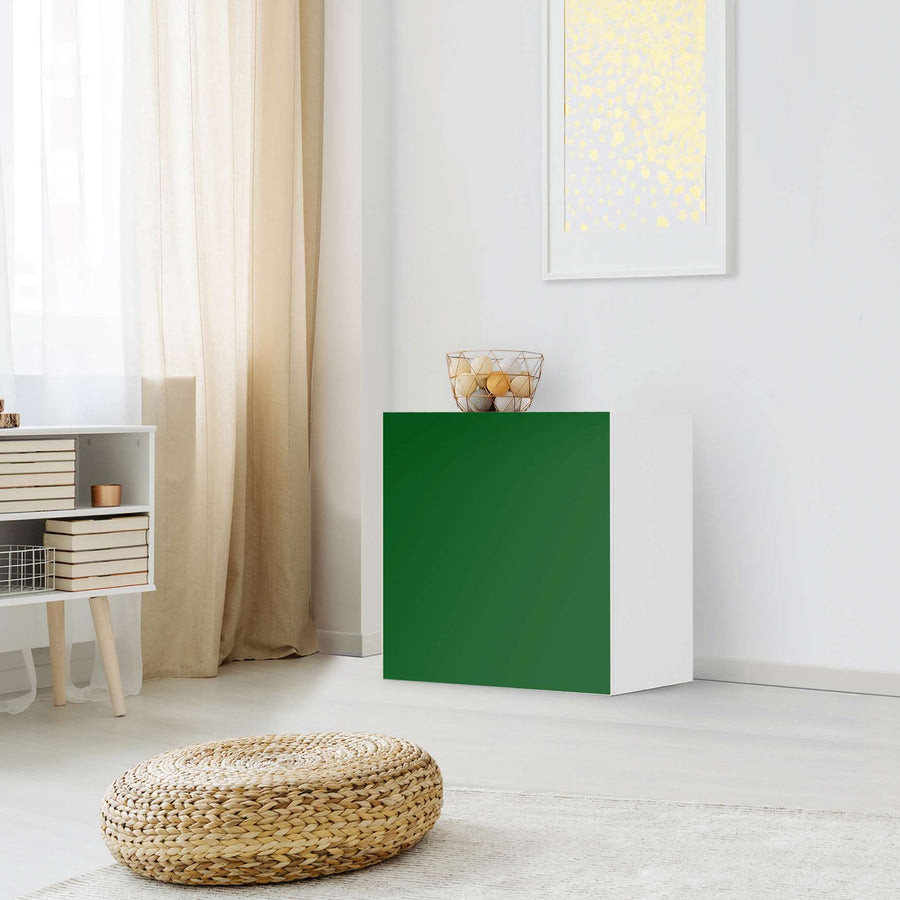 Klebefolie für Möbel Grün Dark - IKEA Besta Regal 1 Türe - Wohnzimmer