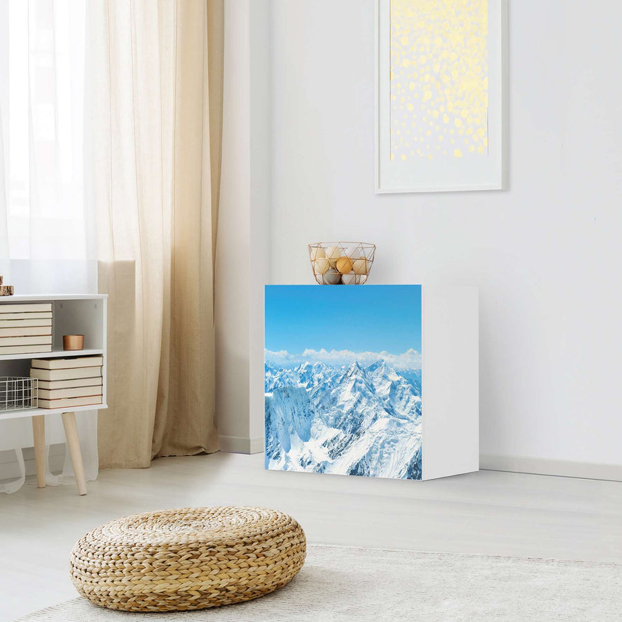 Klebefolie für Möbel Himalaya - IKEA Besta Regal 1 Türe - Wohnzimmer
