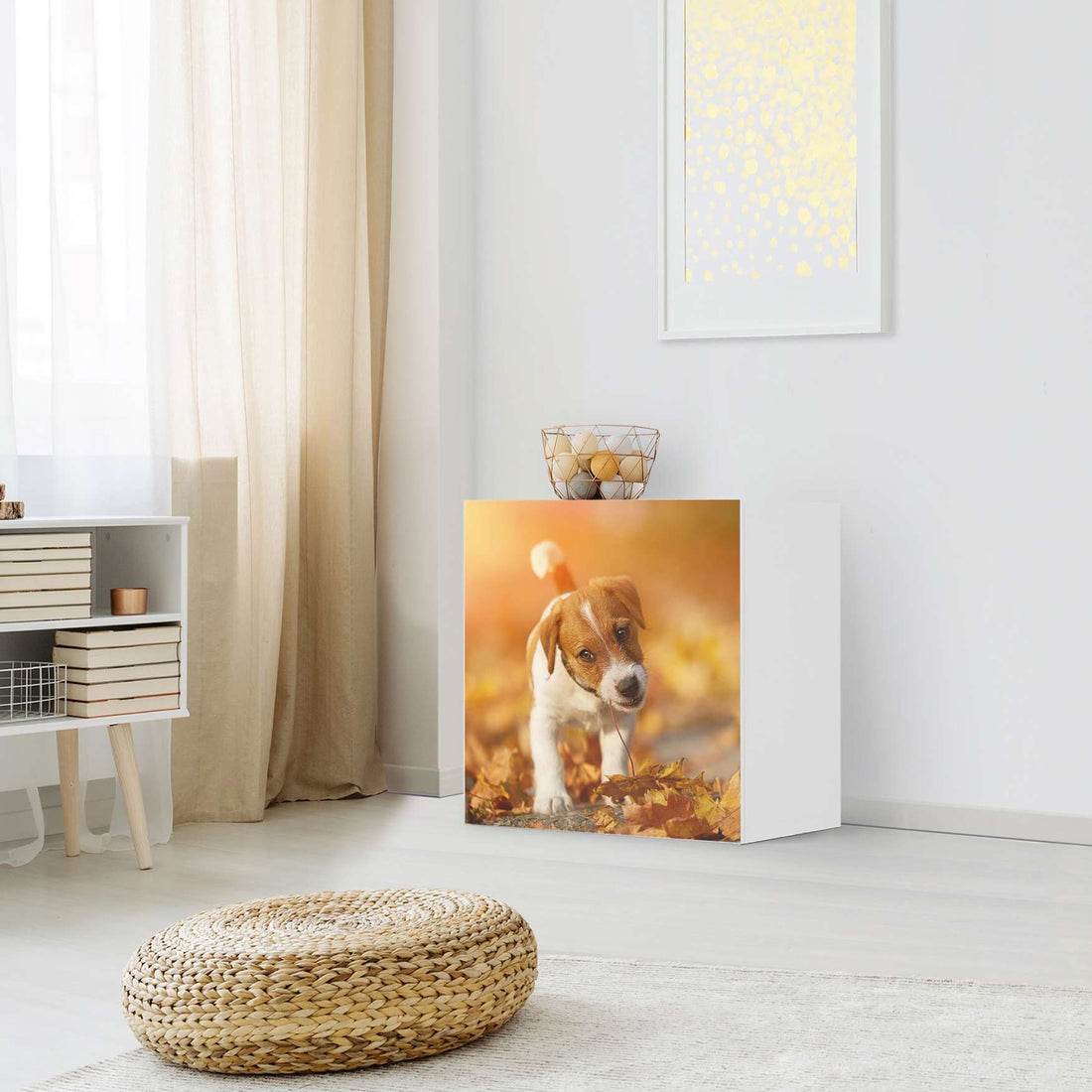 Klebefolie für Möbel Jack the Puppy - IKEA Besta Regal 1 Türe - Wohnzimmer
