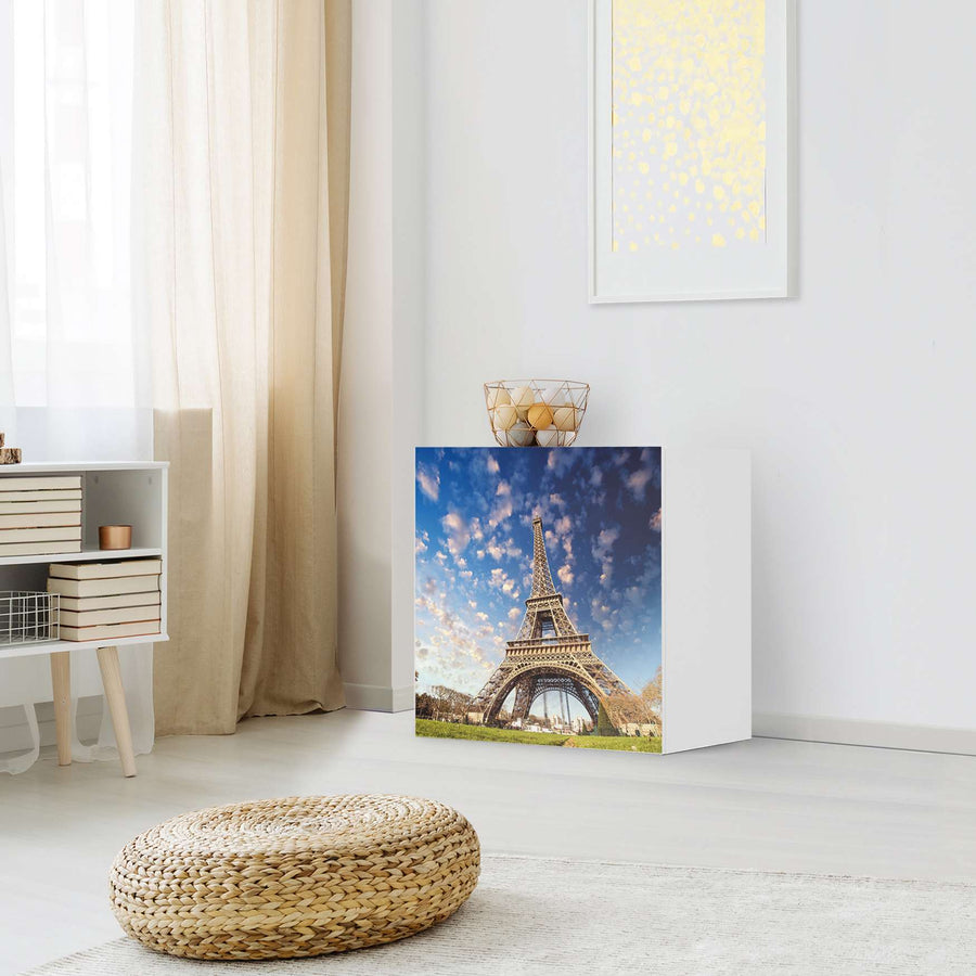 Klebefolie für Möbel La Tour Eiffel - IKEA Besta Regal 1 Türe - Wohnzimmer