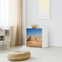 Klebefolie für Möbel Pyramids - IKEA Besta Regal 1 Türe - Wohnzimmer