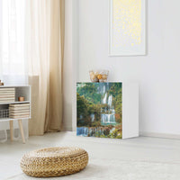 Klebefolie für Möbel Rainforest - IKEA Besta Regal 1 Türe - Wohnzimmer