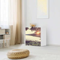 Klebefolie für Möbel Seaside Dreams - IKEA Besta Regal 1 Türe - Wohnzimmer