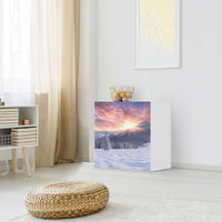Klebefolie für Möbel Zauberhafte Winterlandschaft - IKEA Besta Regal 1 Türe - Wohnzimmer