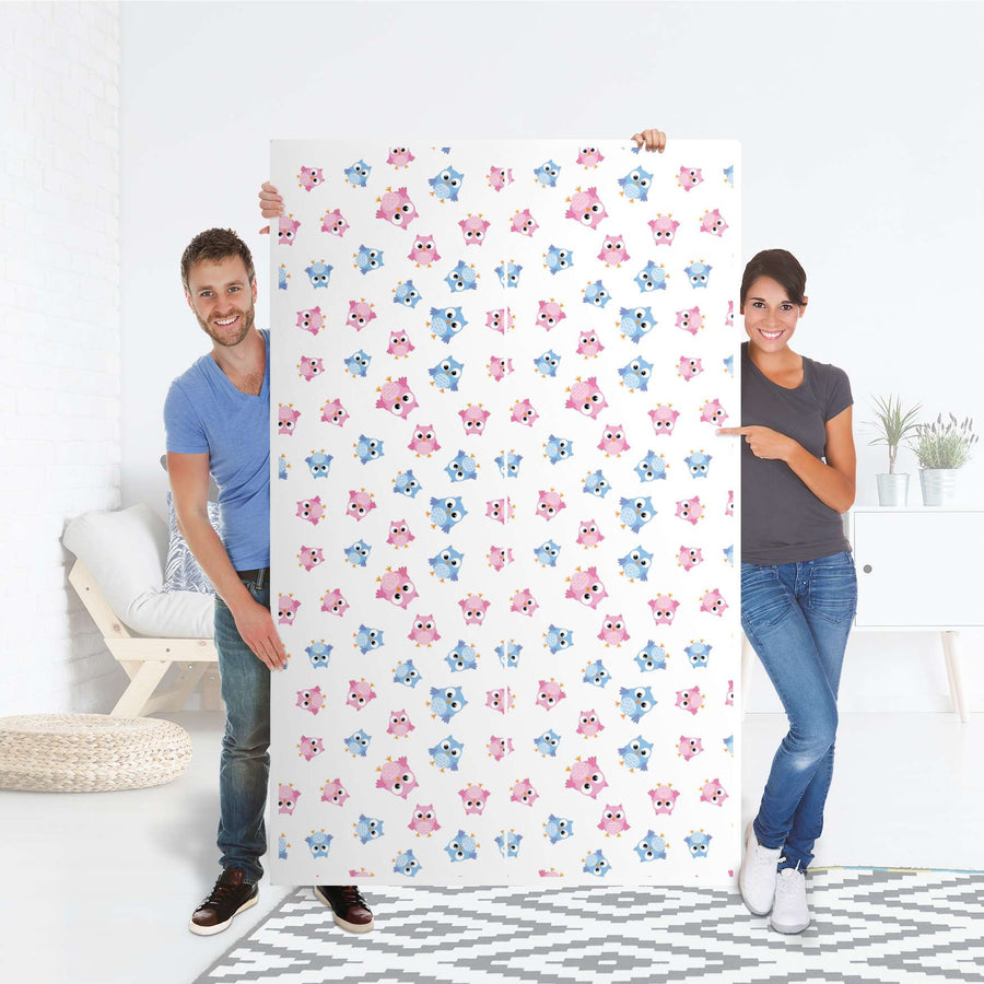 Klebefolie für Möbel Eulenparty - IKEA Besta Schrank Hoch 2 Türen - Folie