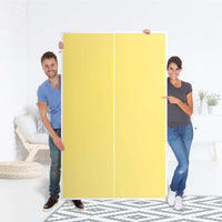 Klebefolie für Möbel Gelb Light - IKEA Besta Schrank Hoch 2 Türen - Folie