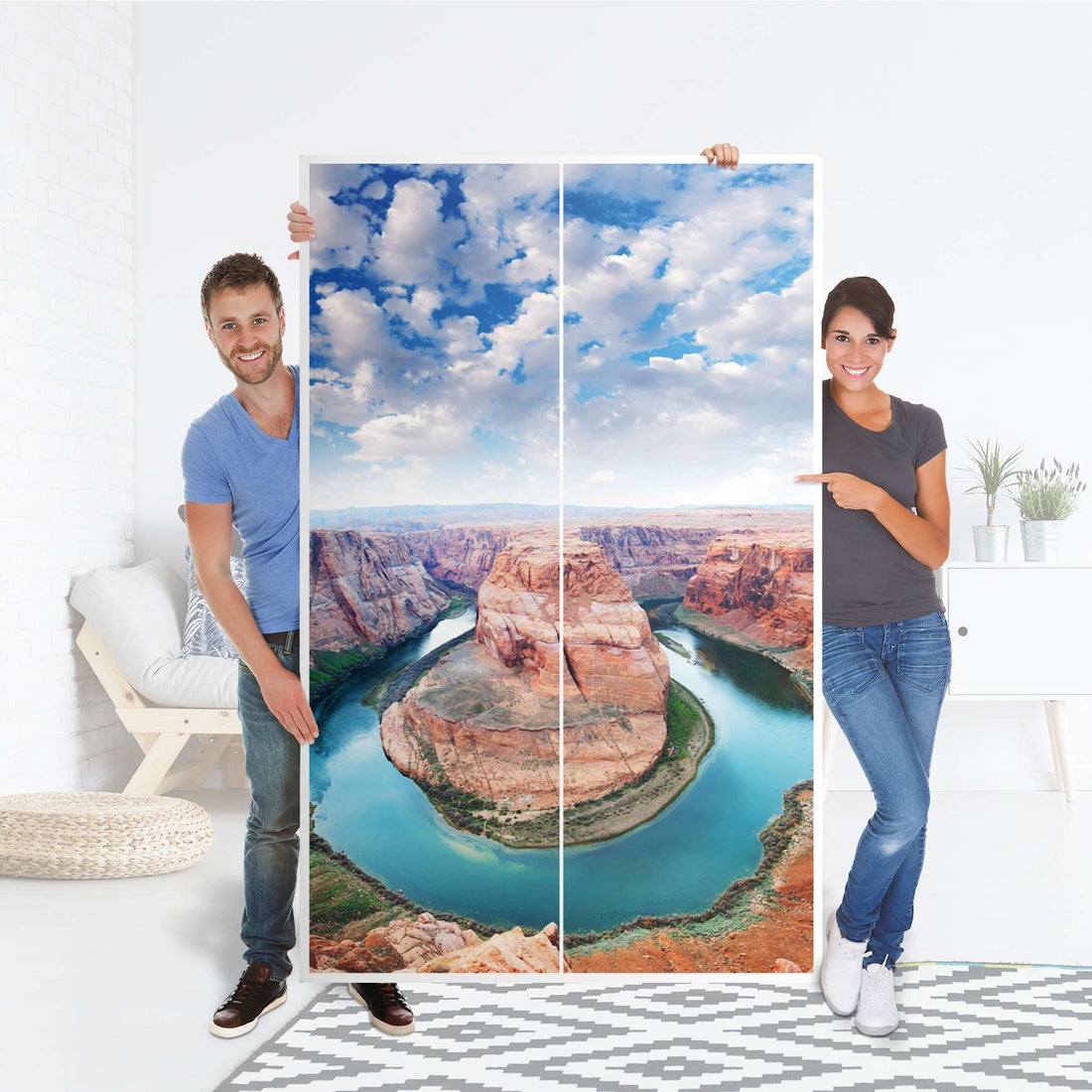 Klebefolie für Möbel Grand Canyon - IKEA Besta Schrank Hoch 2 Türen - Folie