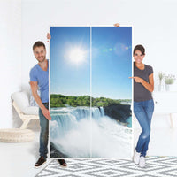 Klebefolie für Möbel Niagara Falls - IKEA Besta Schrank Hoch 2 Türen - Folie