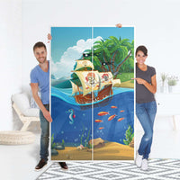 Klebefolie für Möbel Pirates - IKEA Besta Schrank Hoch 2 Türen - Folie