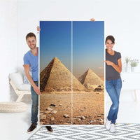 Klebefolie für Möbel Pyramids - IKEA Besta Schrank Hoch 2 Türen - Folie