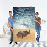 Klebefolie für Möbel Rhino - IKEA Besta Schrank Hoch 2 Türen - Folie