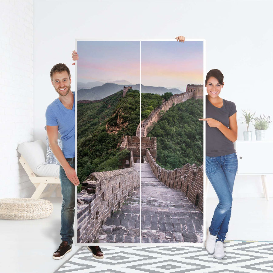 Klebefolie für Möbel The Great Wall - IKEA Besta Schrank Hoch 2 Türen - Folie