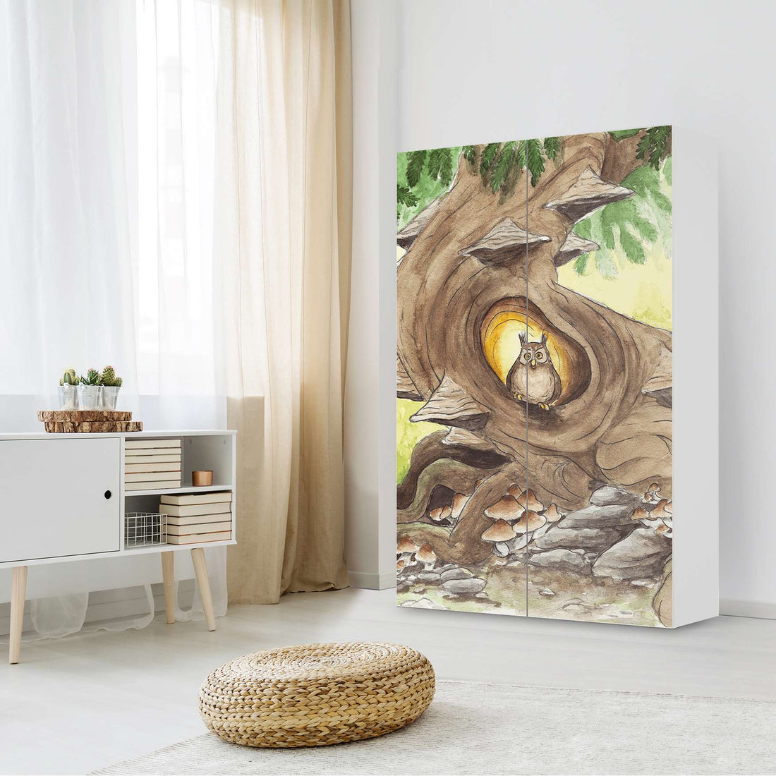 Klebefolie für Möbel Eulenbaum - IKEA Besta Schrank Hoch 2 Türen - Kinderzimmer
