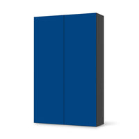 Klebefolie für Möbel Blau Dark - IKEA Besta Schrank Hoch 2 Türen - schwarz