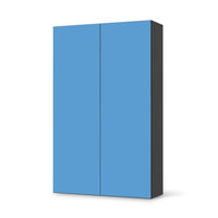 Klebefolie für Möbel Blau Light - IKEA Besta Schrank Hoch 2 Türen - schwarz
