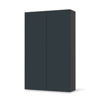 Klebefolie für Möbel Blaugrau Dark - IKEA Besta Schrank Hoch 2 Türen - schwarz