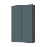 Klebefolie für Möbel Blaugrau Light - IKEA Besta Schrank Hoch 2 Türen - schwarz