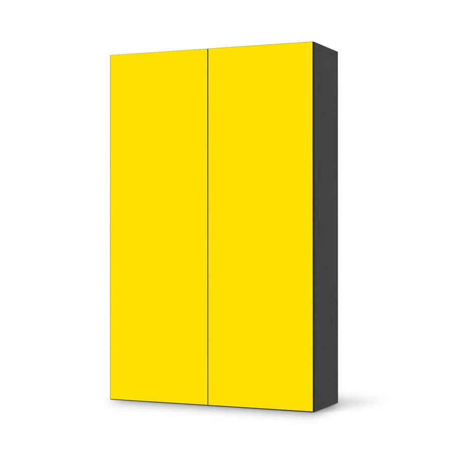 Klebefolie für Möbel Gelb Dark - IKEA Besta Schrank Hoch 2 Türen - schwarz