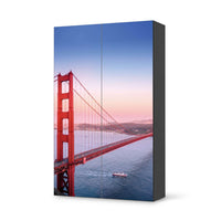 Klebefolie für Möbel Golden Gate - IKEA Besta Schrank Hoch 2 Türen - schwarz