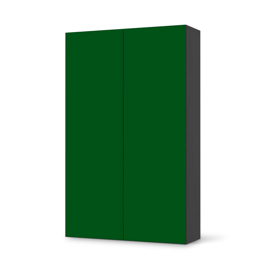 Klebefolie für Möbel Grün Dark - IKEA Besta Schrank Hoch 2 Türen - schwarz