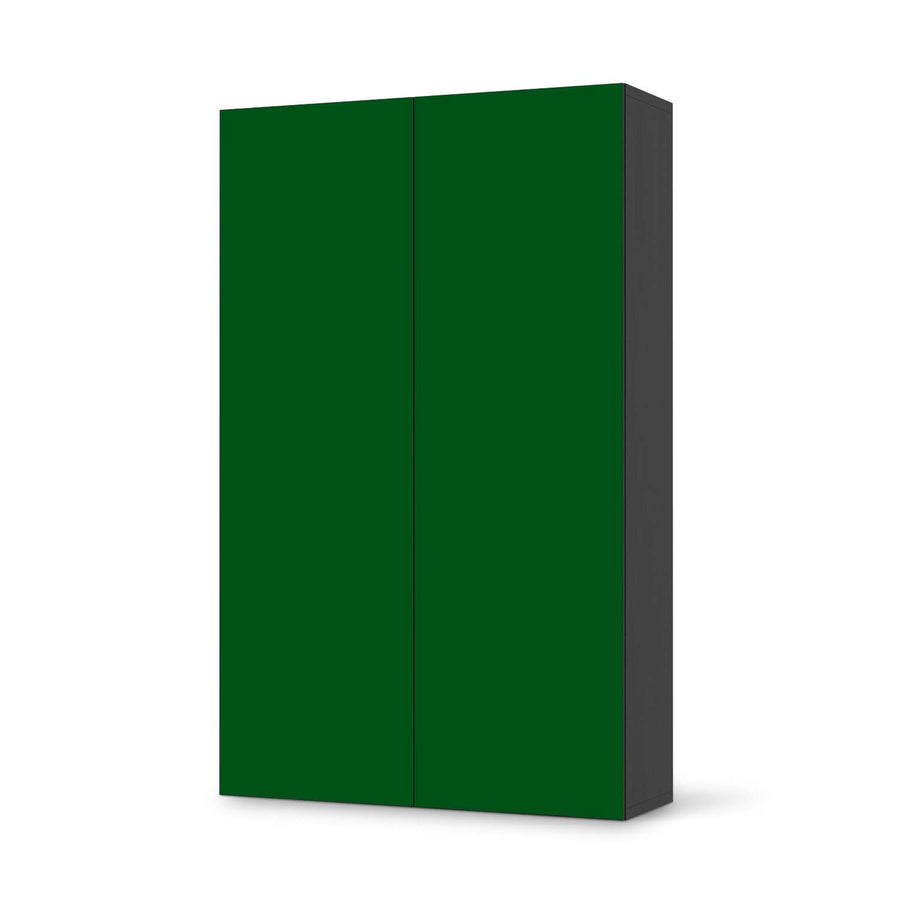 Klebefolie für Möbel Grün Dark - IKEA Besta Schrank Hoch 2 Türen - schwarz