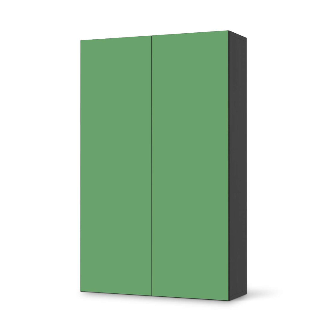 Klebefolie für Möbel Grün Light - IKEA Besta Schrank Hoch 2 Türen - schwarz
