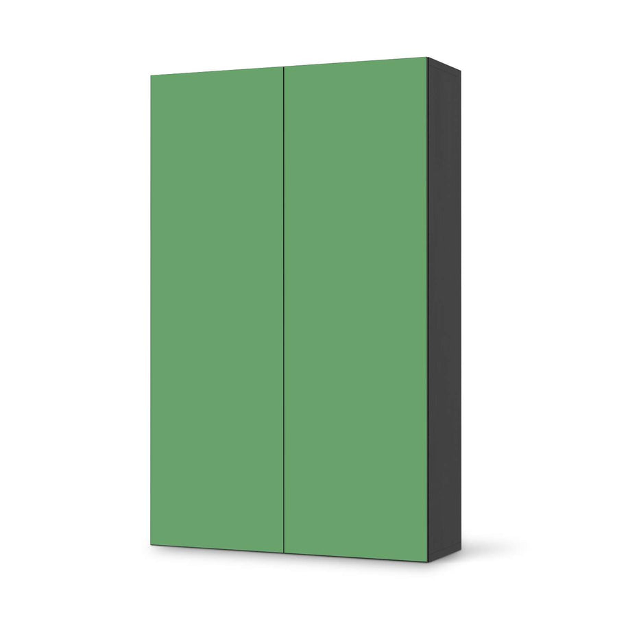 Klebefolie für Möbel Grün Light - IKEA Besta Schrank Hoch 2 Türen - schwarz