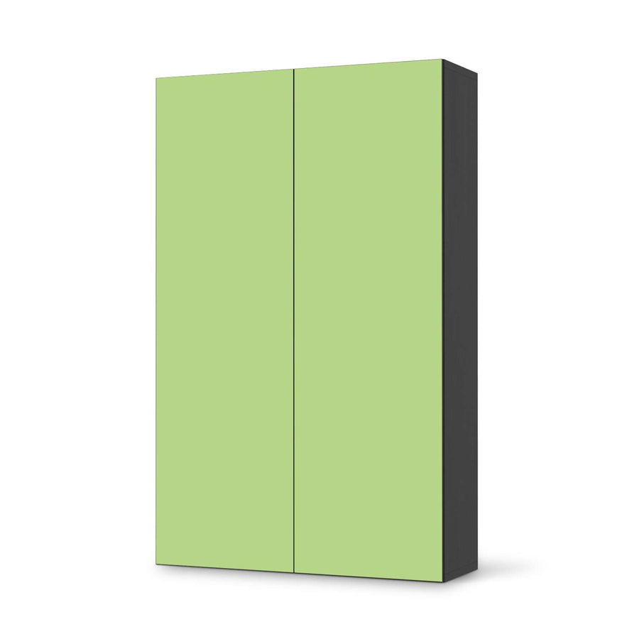 Klebefolie für Möbel Hellgrün Light - IKEA Besta Schrank Hoch 2 Türen - schwarz