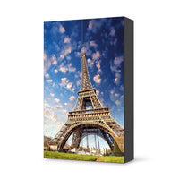 Klebefolie für Möbel La Tour Eiffel - IKEA Besta Schrank Hoch 2 Türen - schwarz