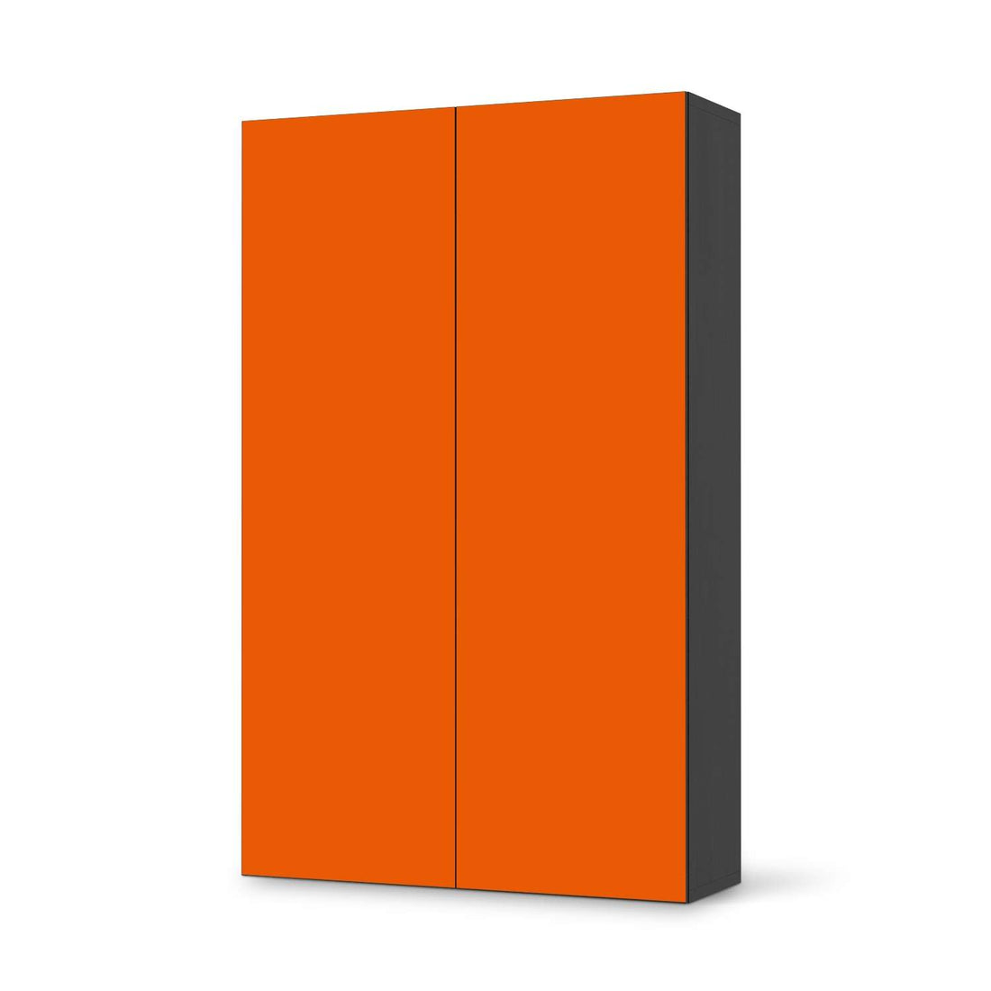 Klebefolie für Möbel Orange Dark - IKEA Besta Schrank Hoch 2 Türen - schwarz