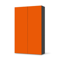 Klebefolie für Möbel Orange Dark - IKEA Besta Schrank Hoch 2 Türen - schwarz