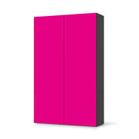 Klebefolie für Möbel Pink Dark - IKEA Besta Schrank Hoch 2 Türen - schwarz