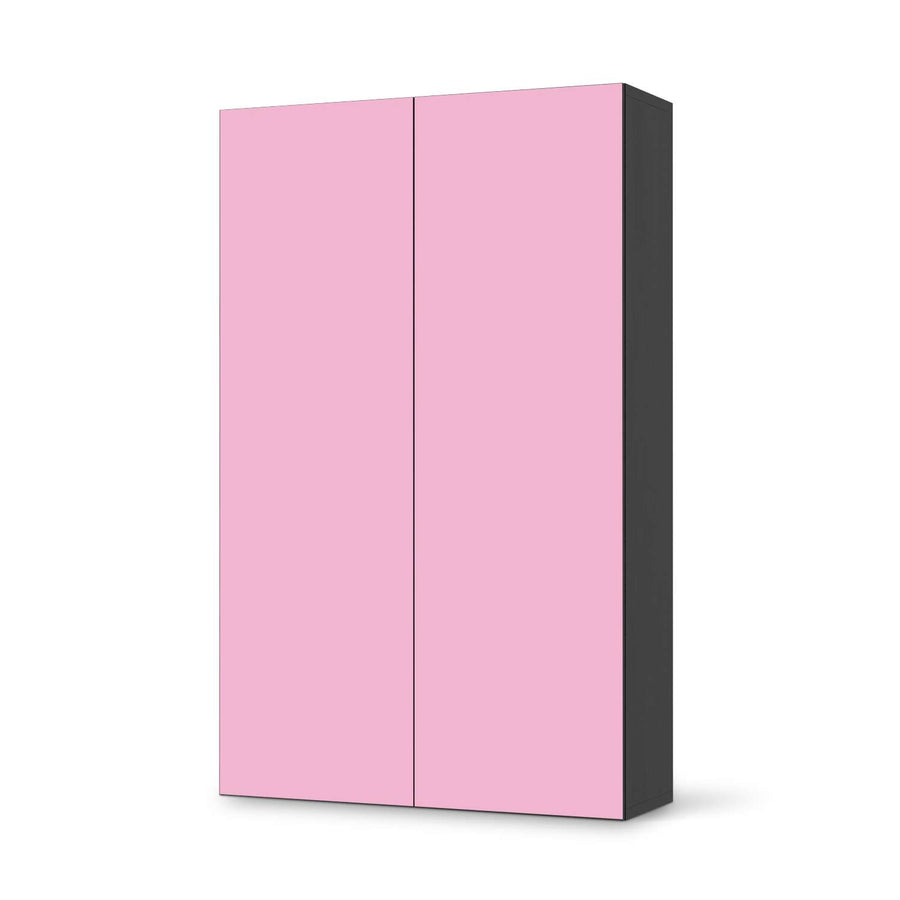 Klebefolie für Möbel Pink Light - IKEA Besta Schrank Hoch 2 Türen - schwarz