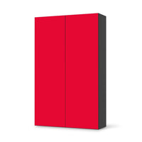 Klebefolie für Möbel Rot Light - IKEA Besta Schrank Hoch 2 Türen - schwarz