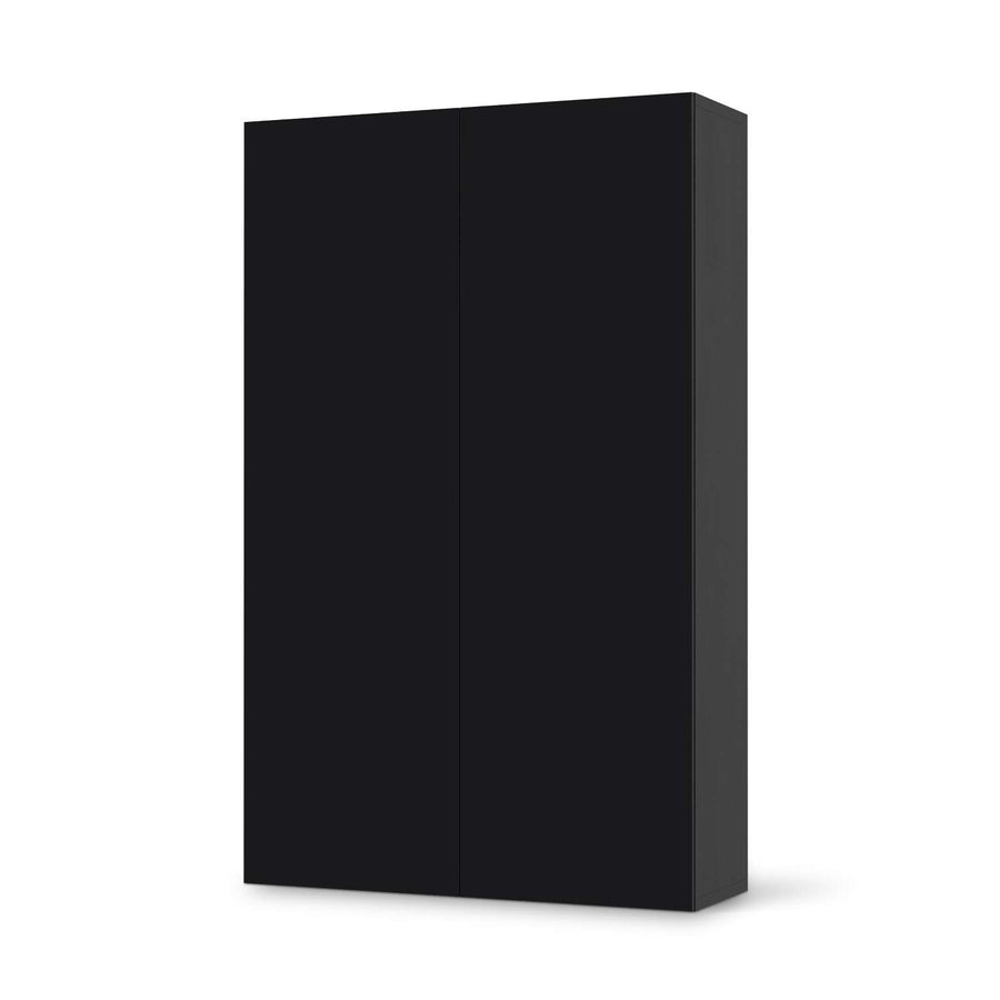 Klebefolie für Möbel Schwarz - IKEA Besta Schrank Hoch 2 Türen - schwarz
