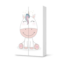 Klebefolie für Möbel Baby Unicorn - IKEA Besta Schrank Hoch 2 Türen  - weiss