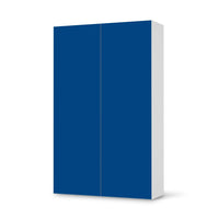 Klebefolie für Möbel Blau Dark - IKEA Besta Schrank Hoch 2 Türen  - weiss