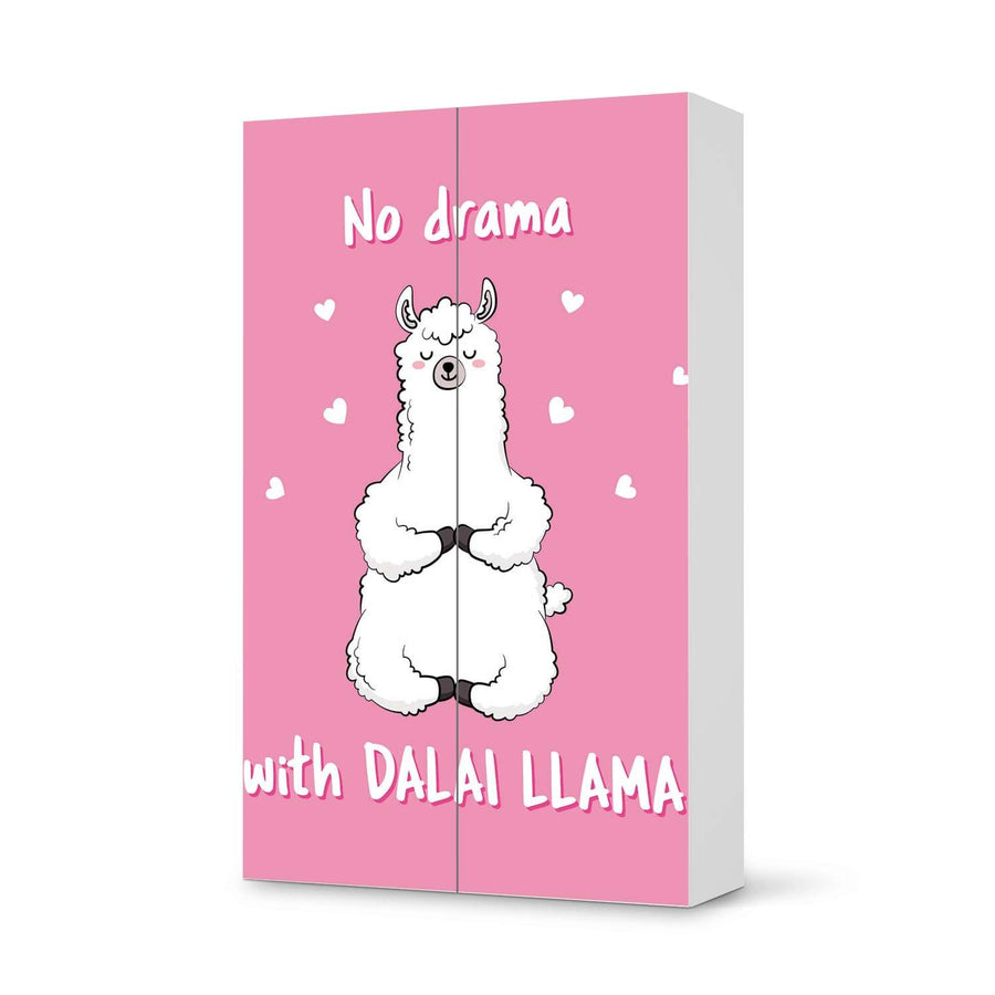 Klebefolie für Möbel Dalai Llama - IKEA Besta Schrank Hoch 2 Türen  - weiss