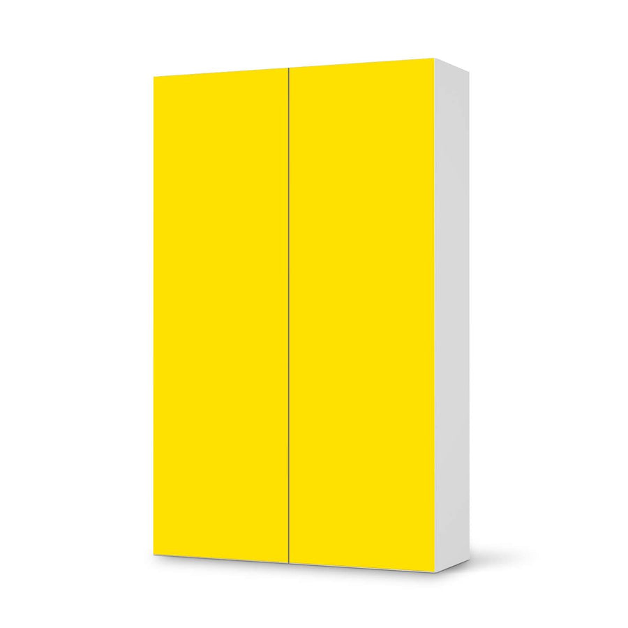 Klebefolie für Möbel Gelb Dark - IKEA Besta Schrank Hoch 2 Türen  - weiss